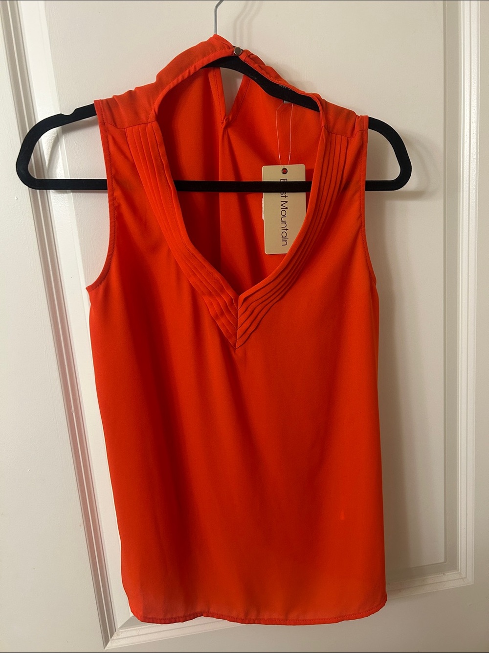 Sleeveless V-Neck Camisole in Vibrant Orange by 41 Hawthorn